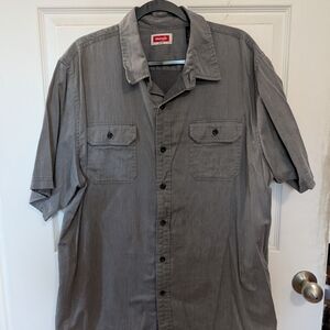 Wrangler Men's Gray Short Sleeve Shirt - Size XL
